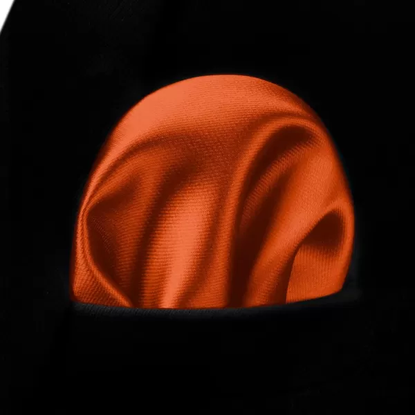 HISDERN Mens Solid Color Ties Formal Satin Necktie and Pocket Square Set Classic Wedding Business Tie &amp; Handkerchief