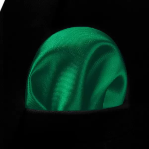 HISDERN Mens Solid Color Ties Formal Satin Necktie and Pocket Square Set Classic Wedding Business Tie &amp; Handkerchief