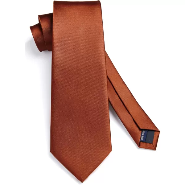 HISDERN Mens Solid Color Ties Formal Satin Necktie and Pocket Square Set Classic Wedding Business Tie &amp; Handkerchief