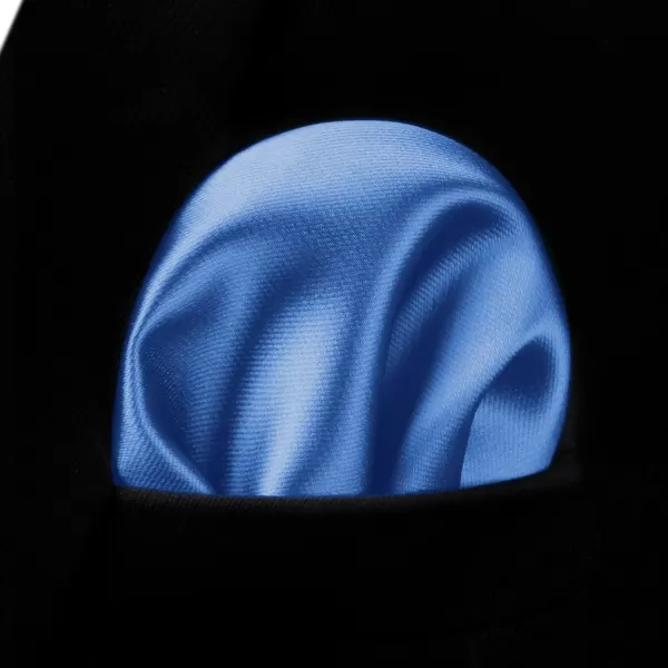 HISDERN Mens Solid Color Ties Formal Satin Necktie and Pocket Square Set Classic Wedding Business Tie &amp; Handkerchief