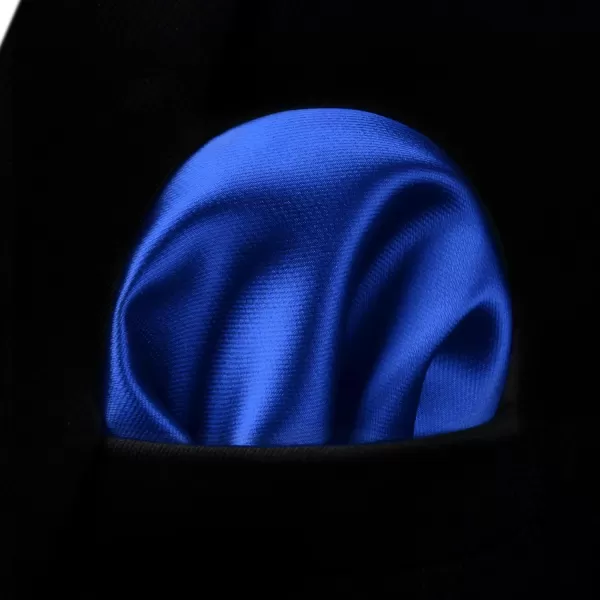 HISDERN Mens Solid Color Ties Formal Satin Necktie and Pocket Square Set Classic Wedding Business Tie &amp; Handkerchief