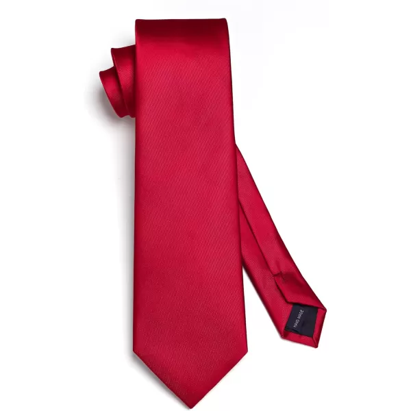 HISDERN Mens Solid Color Ties Formal Satin Necktie and Pocket Square Set Classic Wedding Business Tie &amp; Handkerchief
