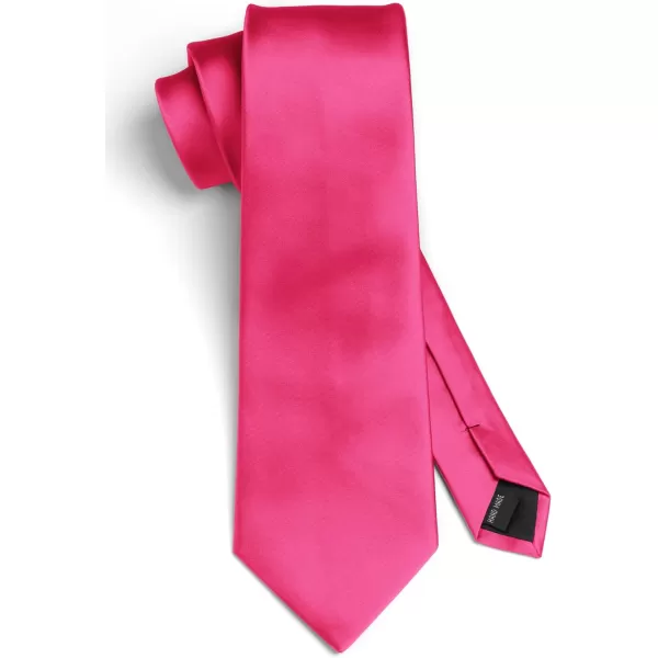 HISDERN Mens Solid Color Ties Formal Satin Necktie and Pocket Square Set Classic Wedding Business Tie &amp; Handkerchief