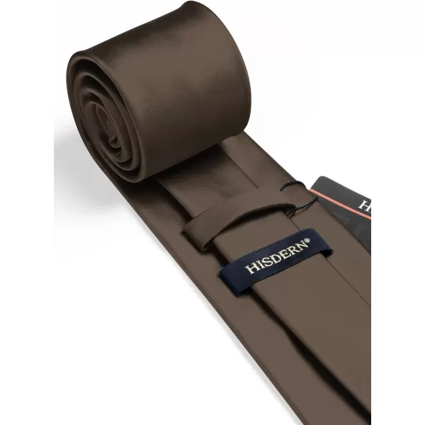 HISDERN Mens Solid Color Ties Formal Satin Necktie and Pocket Square Set Classic Wedding Business Tie &amp; Handkerchief