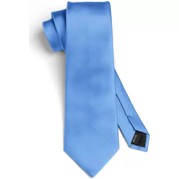 HISDERN Mens Solid Color Ties Formal Satin Necktie and Pocket Square Set Classic Wedding Business Tie &amp; Handkerchief