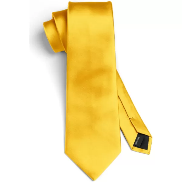 HISDERN Mens Solid Color Ties Formal Satin Necktie and Pocket Square Set Classic Wedding Business Tie &amp; Handkerchief