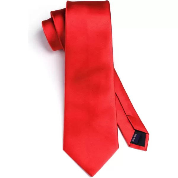 HISDERN Mens Solid Color Ties Formal Satin Necktie and Pocket Square Set Classic Wedding Business Tie &amp; Handkerchief