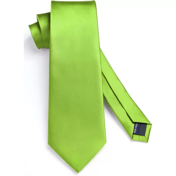HISDERN Mens Solid Color Ties Formal Satin Necktie and Pocket Square Set Classic Wedding Business Tie &amp; Handkerchief