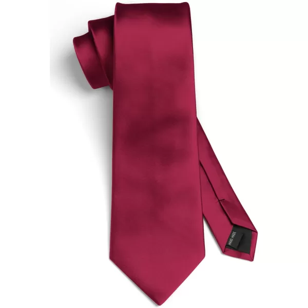 HISDERN Mens Solid Color Ties Formal Satin Necktie and Pocket Square Set Classic Wedding Business Tie &amp; Handkerchief