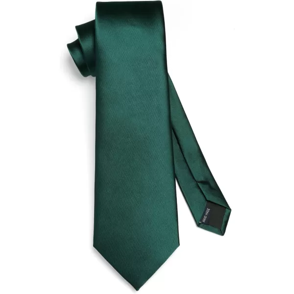 HISDERN Mens Solid Color Ties Formal Satin Necktie and Pocket Square Set Classic Wedding Business Tie &amp; Handkerchief