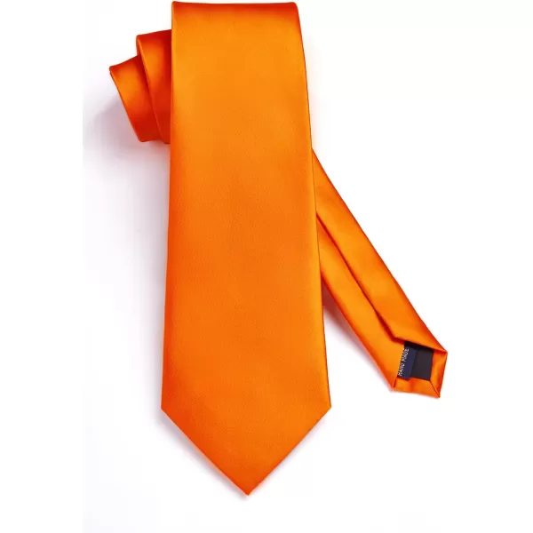 HISDERN Mens Solid Color Ties Formal Satin Necktie and Pocket Square Set Classic Wedding Business Tie &amp; Handkerchief