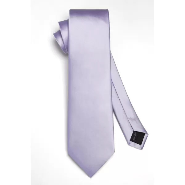 HISDERN Mens Solid Color Ties Formal Satin Necktie and Pocket Square Set Classic Wedding Business Tie &amp; Handkerchief