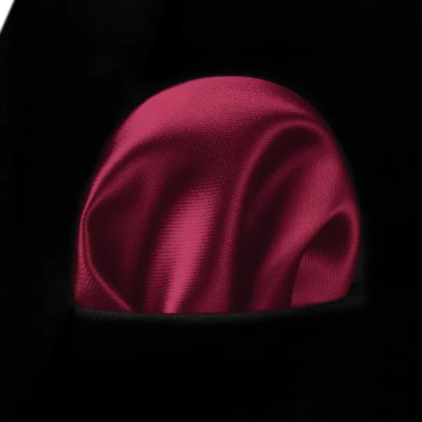 HISDERN Mens Solid Color Ties Formal Satin Necktie and Pocket Square Set Classic Wedding Business Tie &amp; Handkerchief