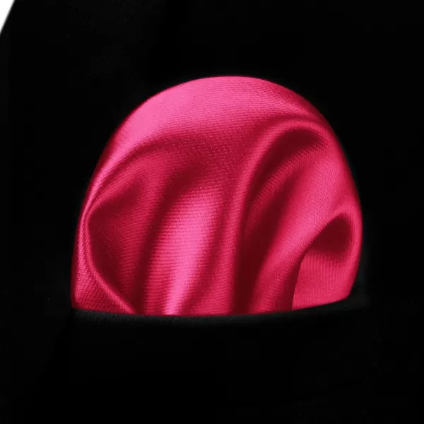HISDERN Mens Solid Color Ties Formal Satin Necktie and Pocket Square Set Classic Wedding Business Tie &amp; Handkerchief