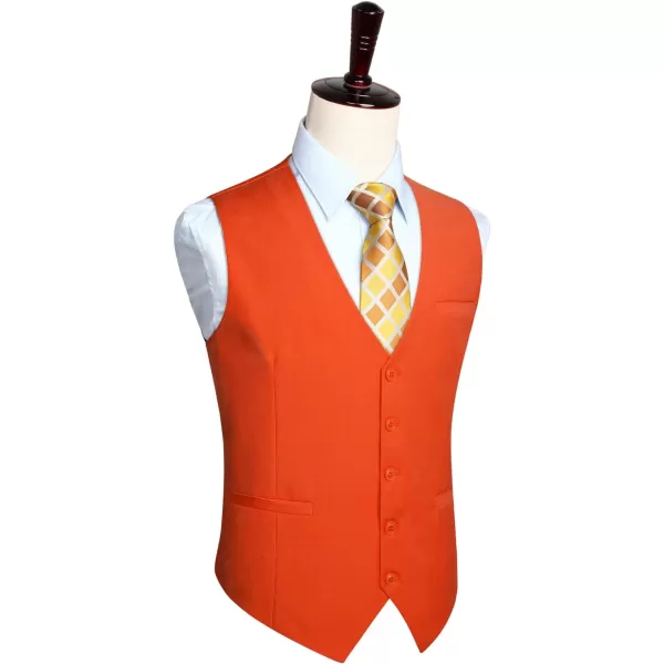 HISDERN Men's Suit Vest Business Formal Dress Waistcoat Vest with 3 Pockets for Suit or Tuxedo