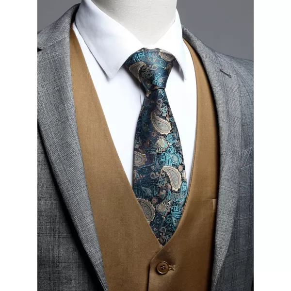 HISDERN Men's Suit Vest Business Formal Dress Waistcoat Vest with 3 Pockets for Suit or Tuxedo
