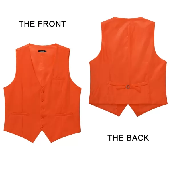 HISDERN Men's Suit Vest Business Formal Dress Waistcoat Vest with 3 Pockets for Suit or Tuxedo