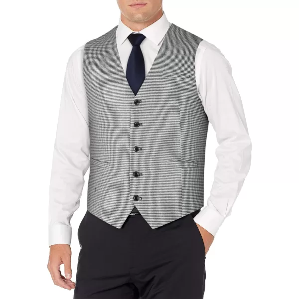 HISDERN Men's Suit Vest Business Formal Plaid Dress Waistcoat Slim Fit Vests for Men with 3 Pocket for Suit or Tuxedo