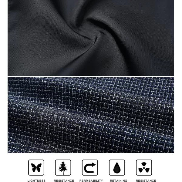 HISDERN Men's Suit Vest Business Formal Plaid Dress Waistcoat Slim Fit Vests for Men with 3 Pocket for Suit or Tuxedo