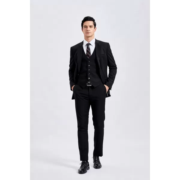 HISDERN Men's Suit Vest Business Formal Plaid Dress Waistcoat Slim Fit Vests for Men with 3 Pocket for Suit or Tuxedo