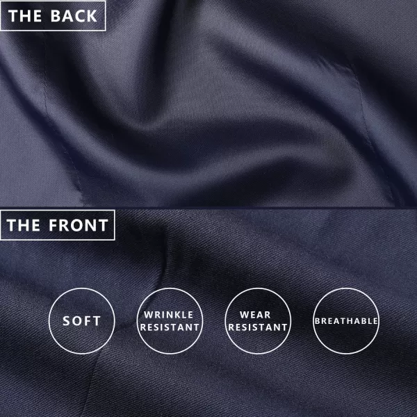 HISDERN Men's Suit Vest Business Suit Vests for Men Formal Slim Fit Solid Wedding Dress Waistcoat for V-Neck Tuxedo Vest