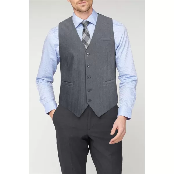 HISDERN Men's Suit Vest Business Suit Vests for Men Formal Slim Fit Solid Wedding Dress Waistcoat for V-Neck Tuxedo Vest
