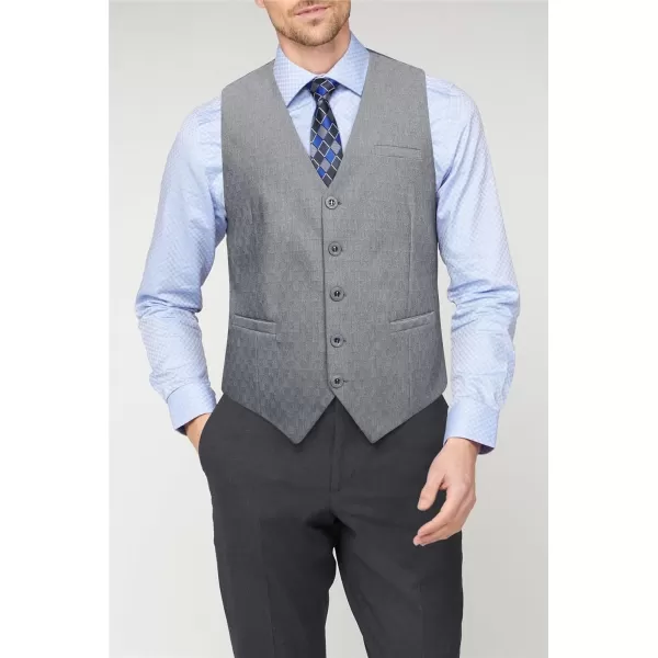 HISDERN Men's Suit Vest Business Suit Vests for Men Formal Slim Fit Solid Wedding Dress Waistcoat for V-Neck Tuxedo Vest