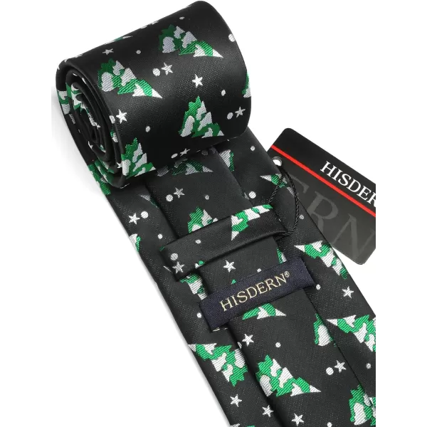 HISDERN Men's Suit Vest Christmas Holiday Season Party Jacquard Waistcoats Necktie Pocket Square Vest Suit Set