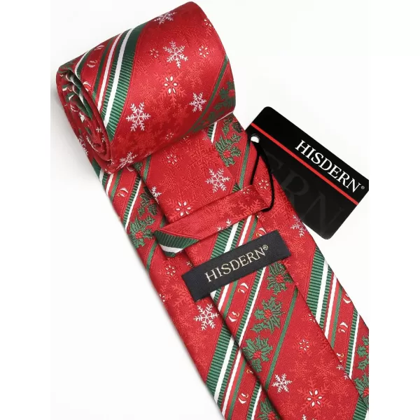 HISDERN Men's Suit Vest Christmas Holiday Season Party Jacquard Waistcoats Necktie Pocket Square Vest Suit Set