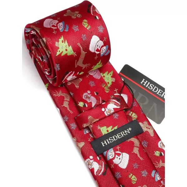 HISDERN Men's Suit Vest Christmas Holiday Season Party Jacquard Waistcoats Necktie Pocket Square Vest Suit Set