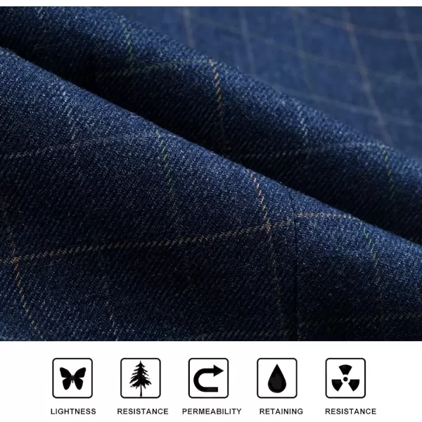HISDERN Men's Suit Vest Plaid Dress Vest for Men Slim Fit Formal Business Waistcoat Tuxedo V-Ncek Solid Vest for Wedding