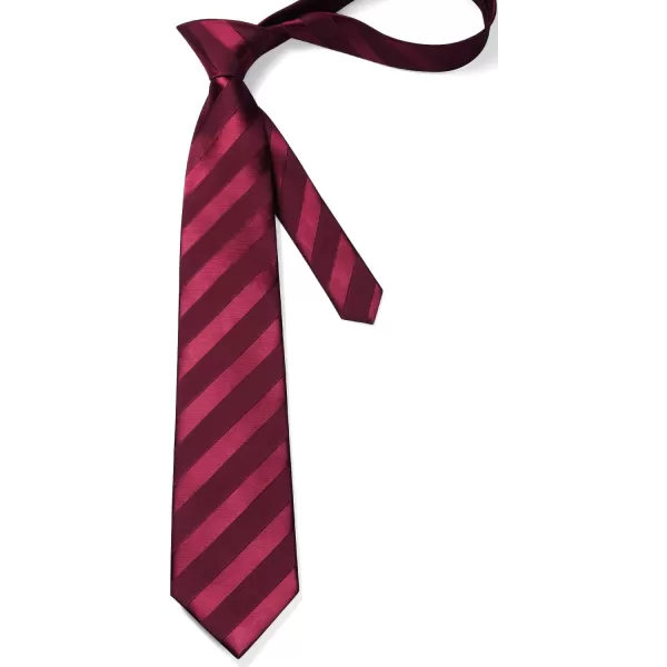 HISDERN Mens Tie Striped Ties and Handkerchief Set Business Formal Woven Pocket Square Wedding College Stripe Necktie
