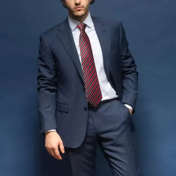 HISDERN Mens Tie Striped Ties and Handkerchief Set Business Formal Woven Pocket Square Wedding College Stripe Necktie