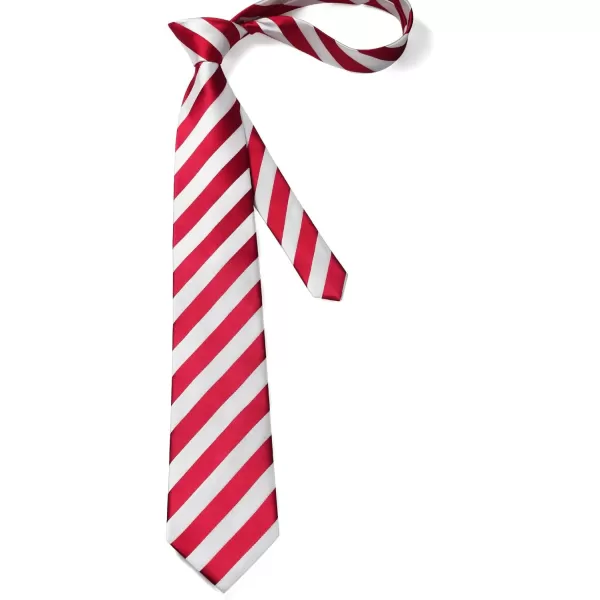 HISDERN Mens Tie Striped Ties and Handkerchief Set Business Formal Woven Pocket Square Wedding College Stripe Necktie
