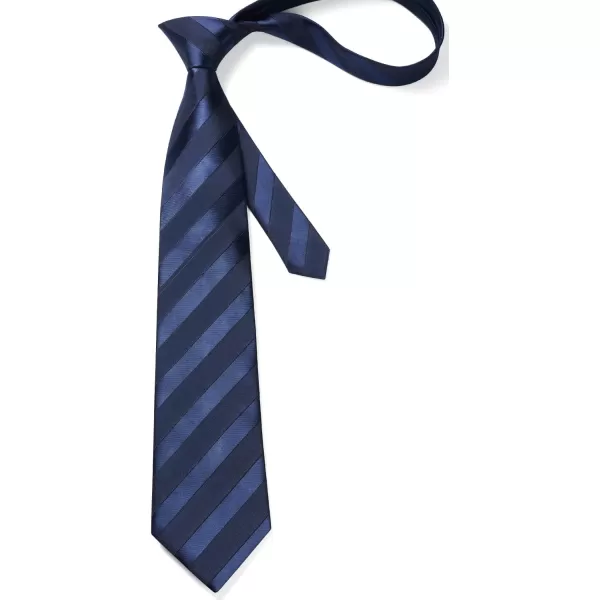 HISDERN Mens Tie Striped Ties and Handkerchief Set Business Formal Woven Pocket Square Wedding College Stripe Necktie