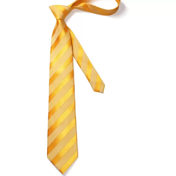 HISDERN Mens Tie Striped Ties and Handkerchief Set Business Formal Woven Pocket Square Wedding College Stripe Necktie