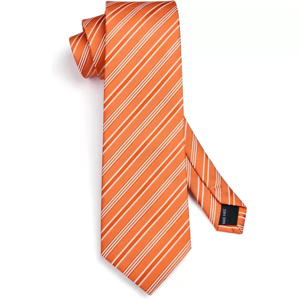 HISDERN Mens Tie Striped Ties and Handkerchief Set Business Formal Woven Pocket Square Wedding College Stripe Necktie