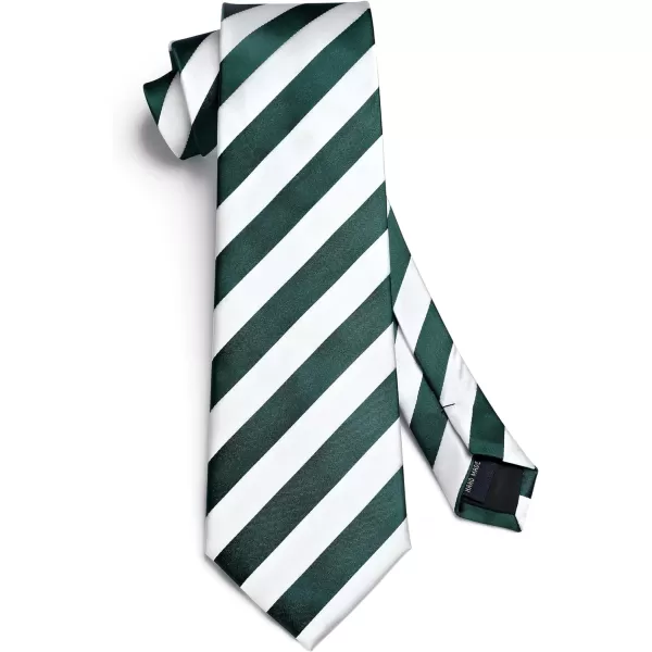 HISDERN Mens Tie Striped Ties and Handkerchief Set Business Formal Woven Pocket Square Wedding College Stripe Necktie