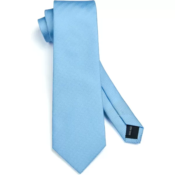 HISDERN Mens Tie Striped Ties and Handkerchief Set Business Formal Woven Pocket Square Wedding College Stripe Necktie