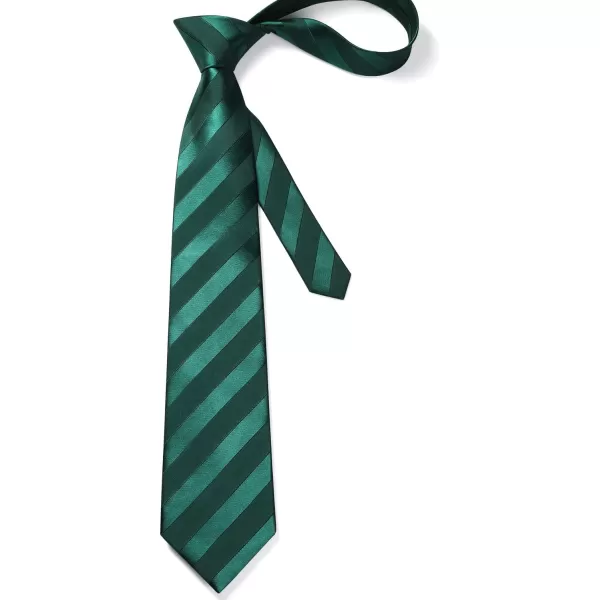 HISDERN Mens Tie Striped Ties and Handkerchief Set Business Formal Woven Pocket Square Wedding College Stripe Necktie