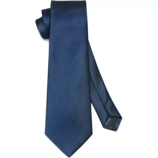 HISDERN Mens Tie Striped Ties and Handkerchief Set Business Formal Woven Pocket Square Wedding College Stripe Necktie