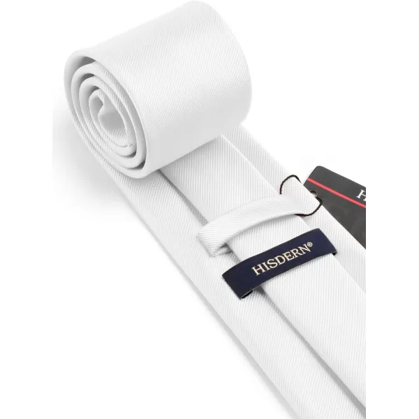 HISDERN Mens Ties Handkerchief Solid Color Ties for Men Necktie with Pocket Square Set for Classic Wedding