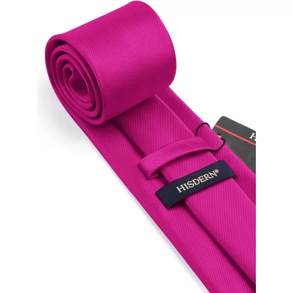 HISDERN Mens Ties Handkerchief Solid Color Ties for Men Necktie with Pocket Square Set for Classic Wedding