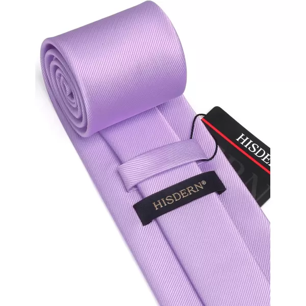 HISDERN Mens Ties Handkerchief Solid Color Ties for Men Necktie with Pocket Square Set for Classic Wedding