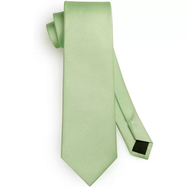 HISDERN Mens Ties Handkerchief Solid Color Ties for Men Necktie with Pocket Square Set for Classic Wedding
