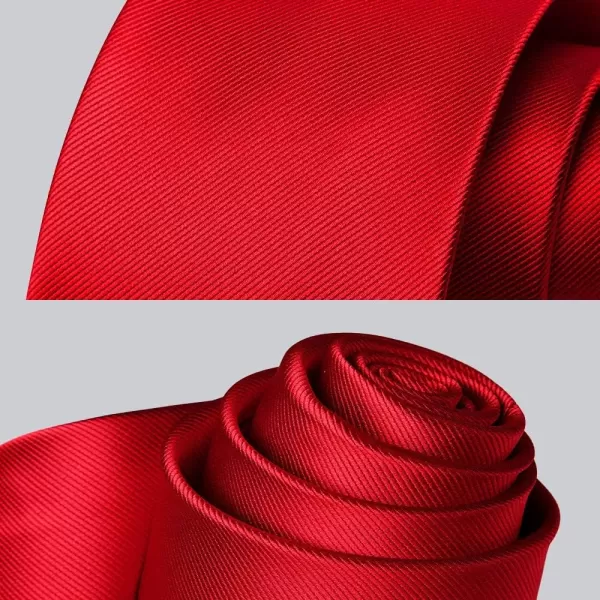 HISDERN Mens Ties Handkerchief Solid Color Ties for Men Necktie with Pocket Square Set for Classic Wedding