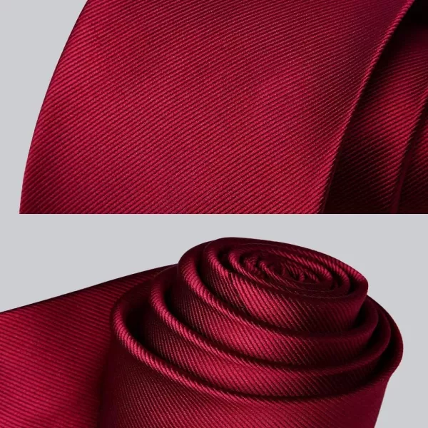 HISDERN Mens Ties Handkerchief Solid Color Ties for Men Necktie with Pocket Square Set for Classic Wedding
