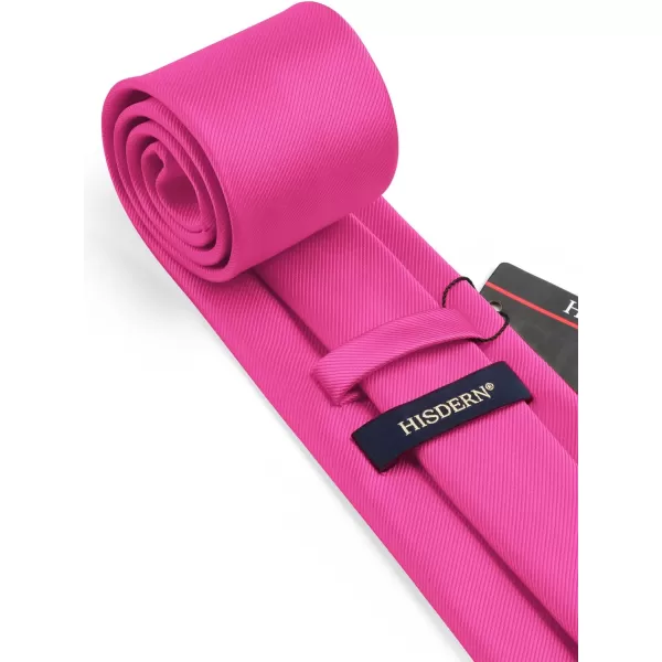 HISDERN Mens Ties Handkerchief Solid Color Ties for Men Necktie with Pocket Square Set for Classic Wedding