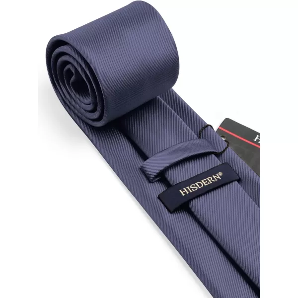 HISDERN Mens Ties Handkerchief Solid Color Ties for Men Necktie with Pocket Square Set for Classic Wedding