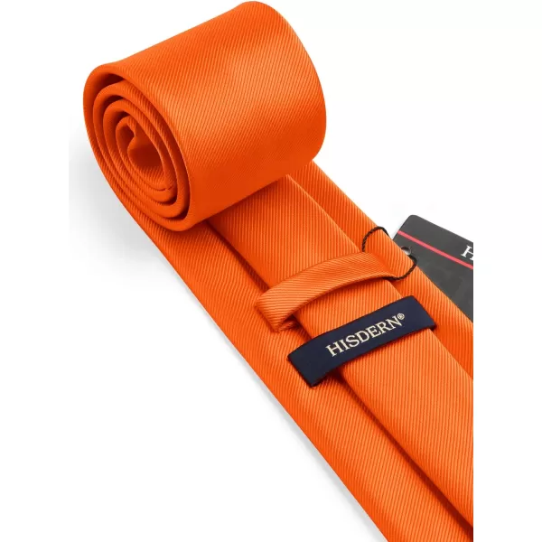 HISDERN Mens Ties Handkerchief Solid Color Ties for Men Necktie with Pocket Square Set for Classic Wedding